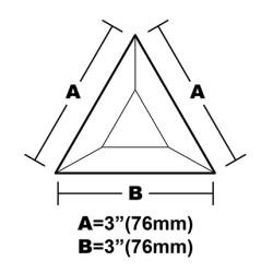 BVT33-3&#34;x3&#34;x3&#34; Triangle Bevel