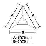 BVT33-3&#34;x3&#34;x3&#34; Triangle Bevel