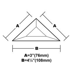 BVT34-3&#34;x3&#34;x4-1/4&#34; Triangle Bevel
