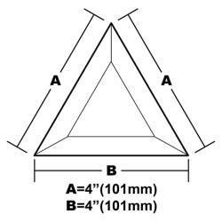 BVT44-4&#34;x4&#34;x4&#34; Triangle Bevel