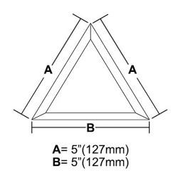 BVT55-5&#34;x5&#34;x5&#34; Triangle Bevel