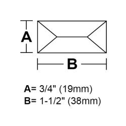 BV3415-3/4&#34;x 1.5&#34; Rectangle Peaked Bevel