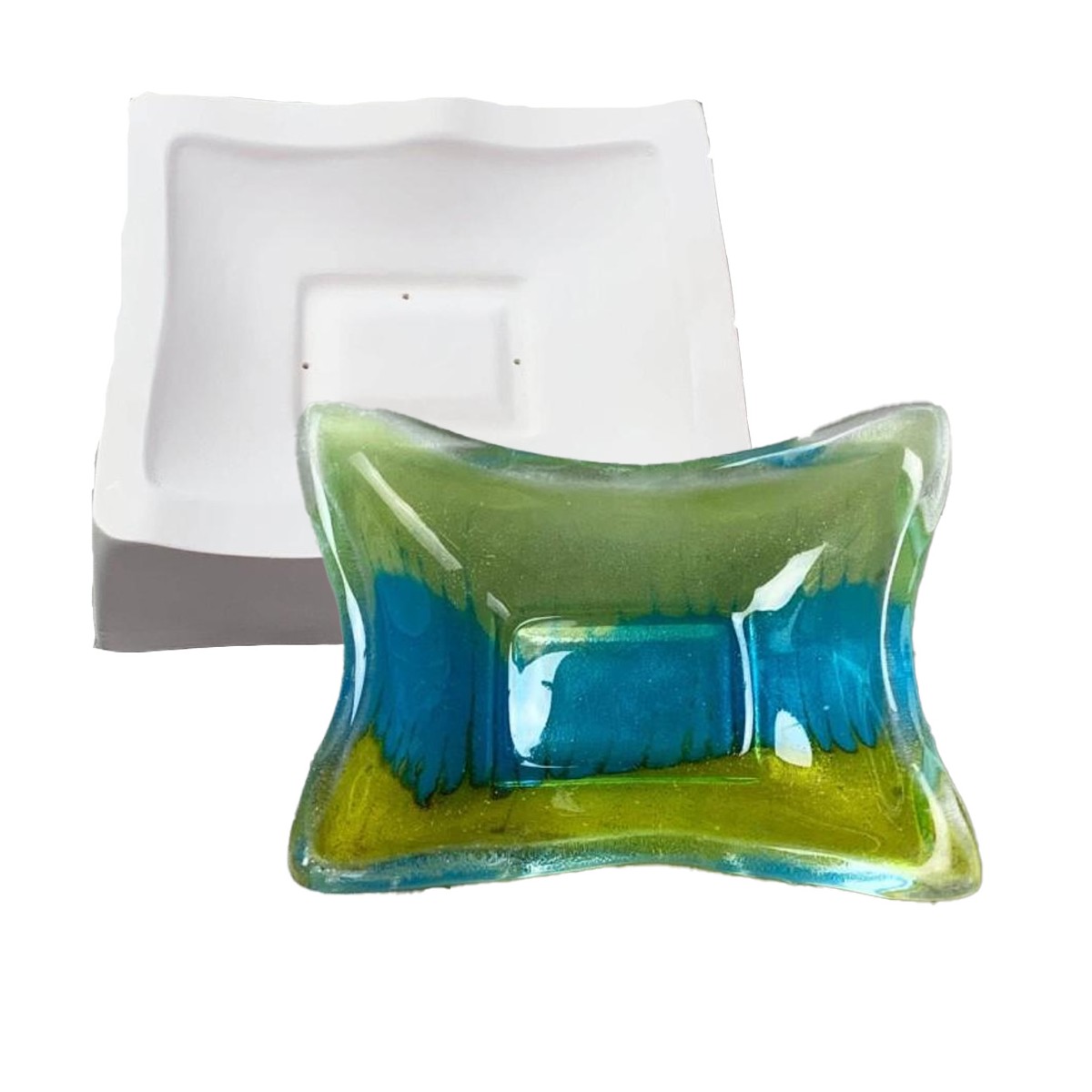 47410-Small Footed Wave Slump Mold | Rainbow Art Glass