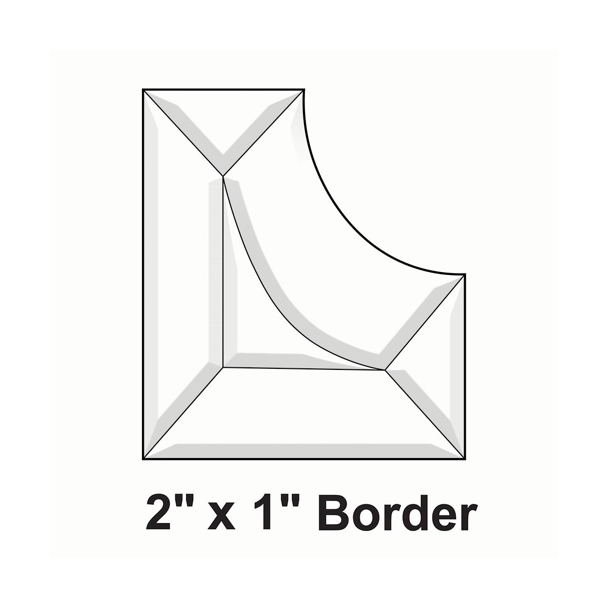 BC442-Bevel Cluster 2 x 1 Border | Rainbow Art Glass