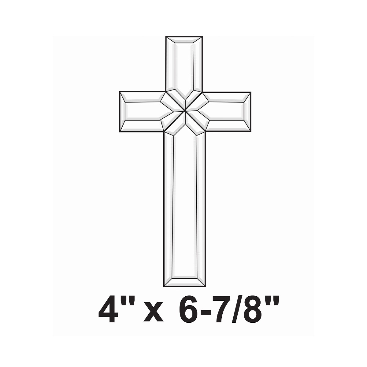 EC151-Exquisite Cluster Cross | Rainbow Art Glass