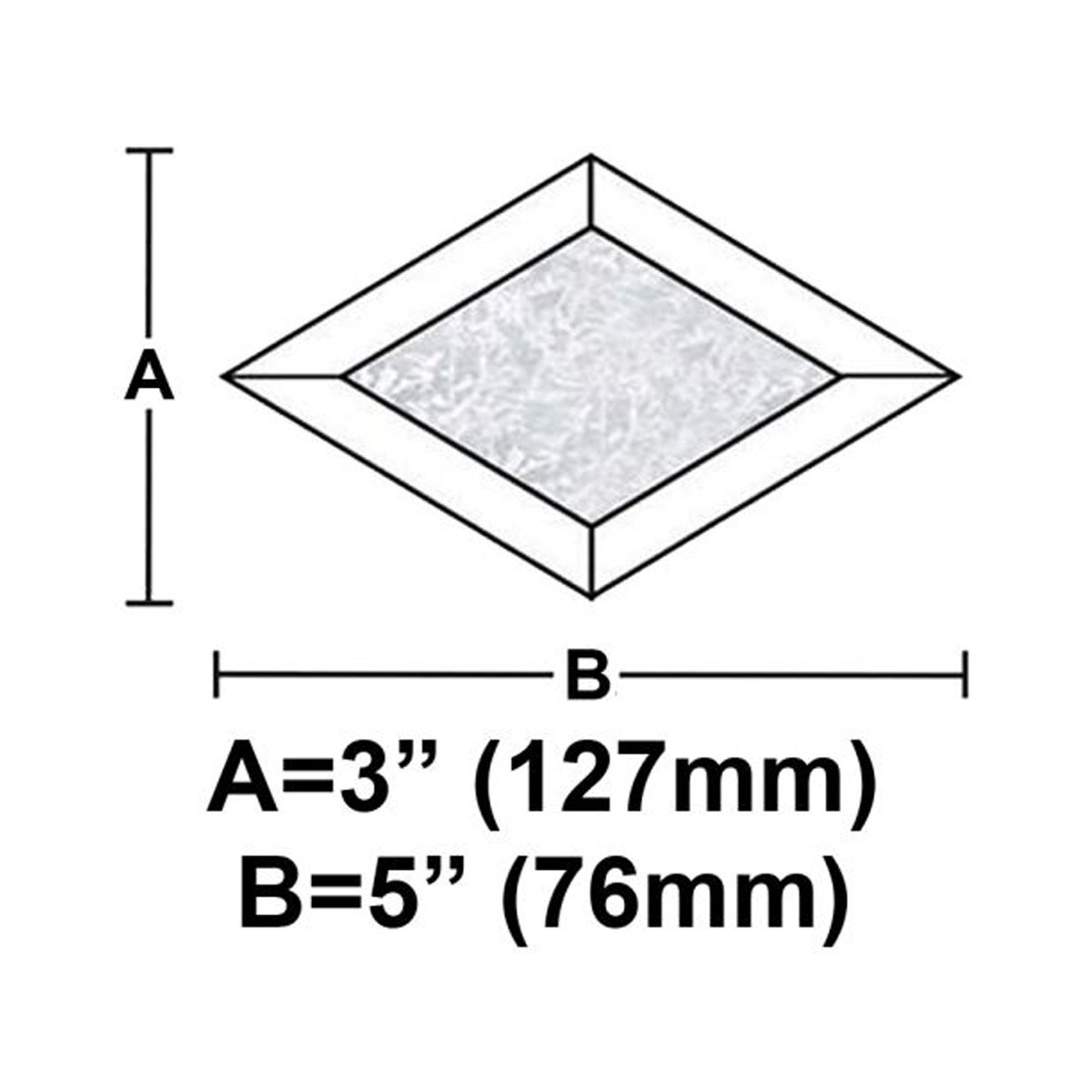 BVD35G- 3"x 5" Glue Chip Diamond Glass Bevel | Rainbow Art Glass