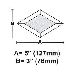 BVD35G-3&#34;x5&#34; Glue Chip Diamond Bevel 