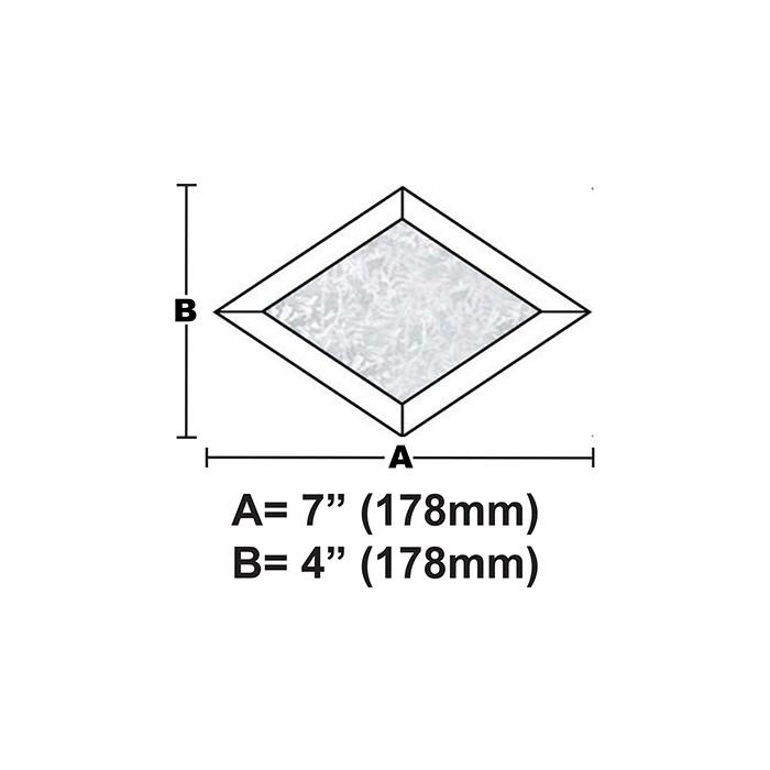 BVD47G-4&#34;x7&#34; Glue Chip Diamond Bevel