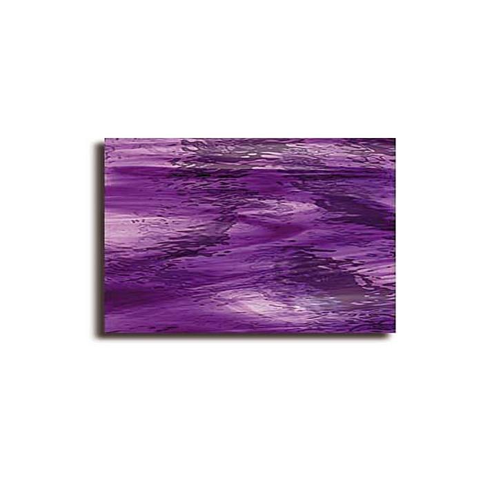 SF4441WH- 96 Deep Violet/Pale Purple Streaky Waterglass Trans. 11&#34;x12&#34;