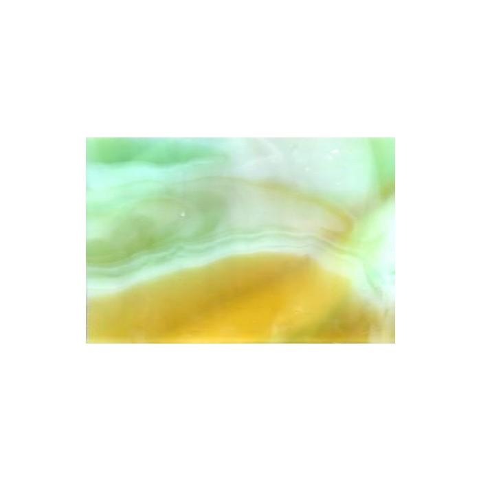 K205MLH-White/Green Amber Translucent Opal 10.5&#34;x10.5&#34;