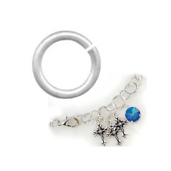 13410-Med.Silver Jump Rings 15/32&#34; Dia.