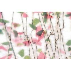 BU4014FH SPRING: Green & Deep Pink On White 10&#34;x11.5&#34;