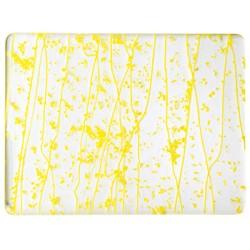 BU4220FH Canary/Sunflower Yellow Frit/Streamers On Clear 10&#34;x 11.5&#34;