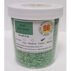 WF9518-Frit 96 Coarse Olive Green Opal #96-07 1# Jar