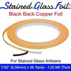 12581-Stained Glass Foil Black Back 7/32&#34; 1.25 Mil