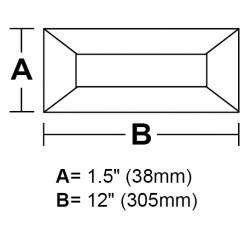 BV1512-1.5&#34;x 12&#34; Rectangle Bevel