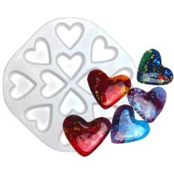 4pcs Mould DIY Crystal Heart Molds Remembrance Gift (A)