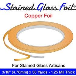 Copper Foil Tape, Silver Backed. 1/4 wide. Stained Glass, Jewelry & M –  GlassCompositions