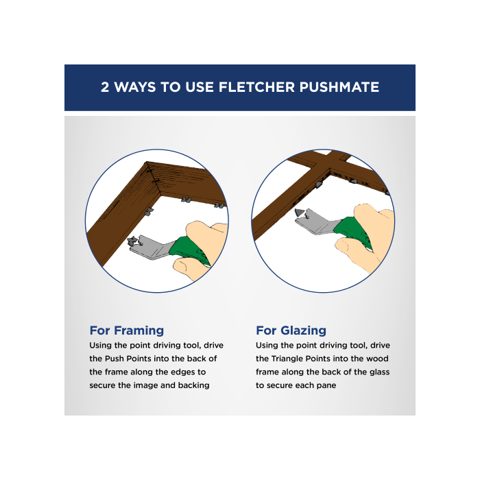 Push Point Glazier Picture Frame Supplies