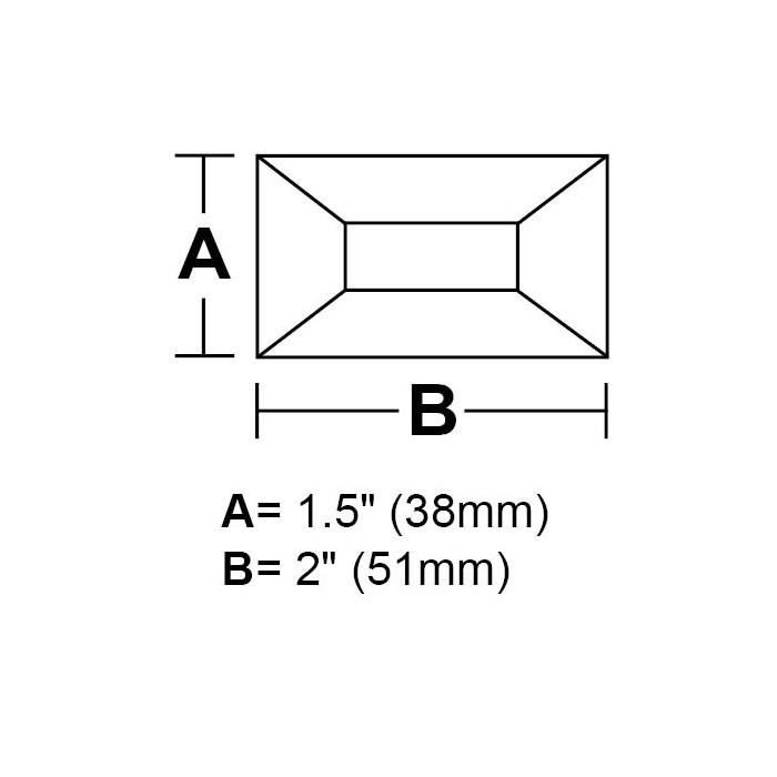 BV152-1.5&#34;x 2&#34; Rectangle Bevel 