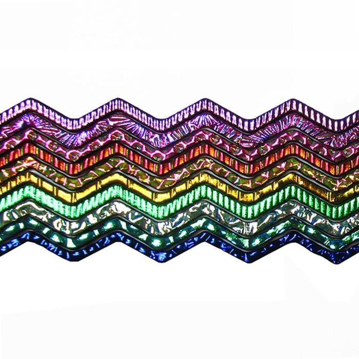 DWF100 - CBS Dichroic Wavy Firestrips Texture 3mm 90 COE