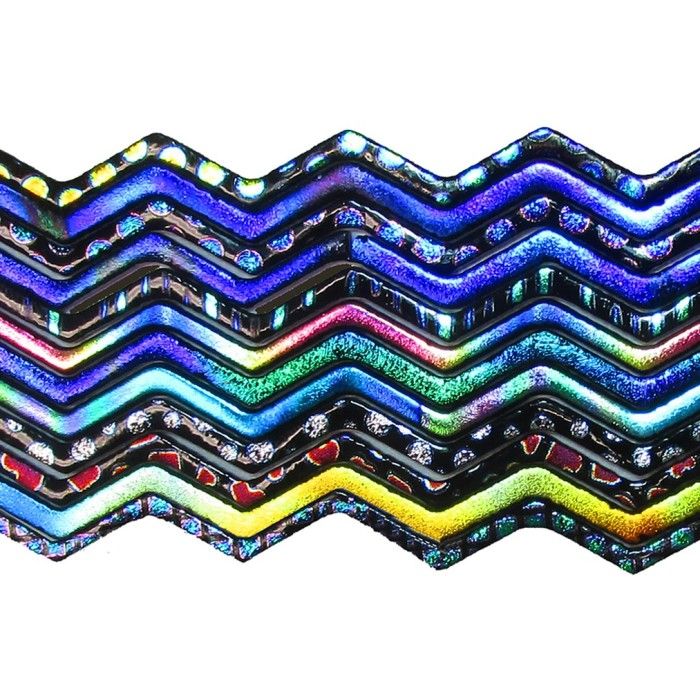 DWF101 - CBS Dichroic Wavy Firestrips Patterns 3mm 90 COE