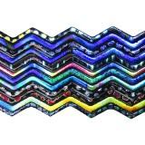 DWF101 - CBS Dichroic Wavy Firestrips Patterns 3mm 90 COE