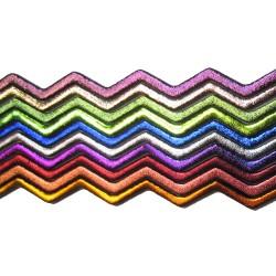 DWF102 - CBS Dichroic Wavy Firestrips Primary Colors 3mm 90 COE