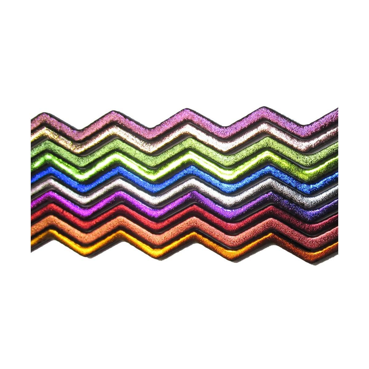 DWF102 - CBS Dichroic Wavy Firestrips Primary Colors 3mm 90 COE