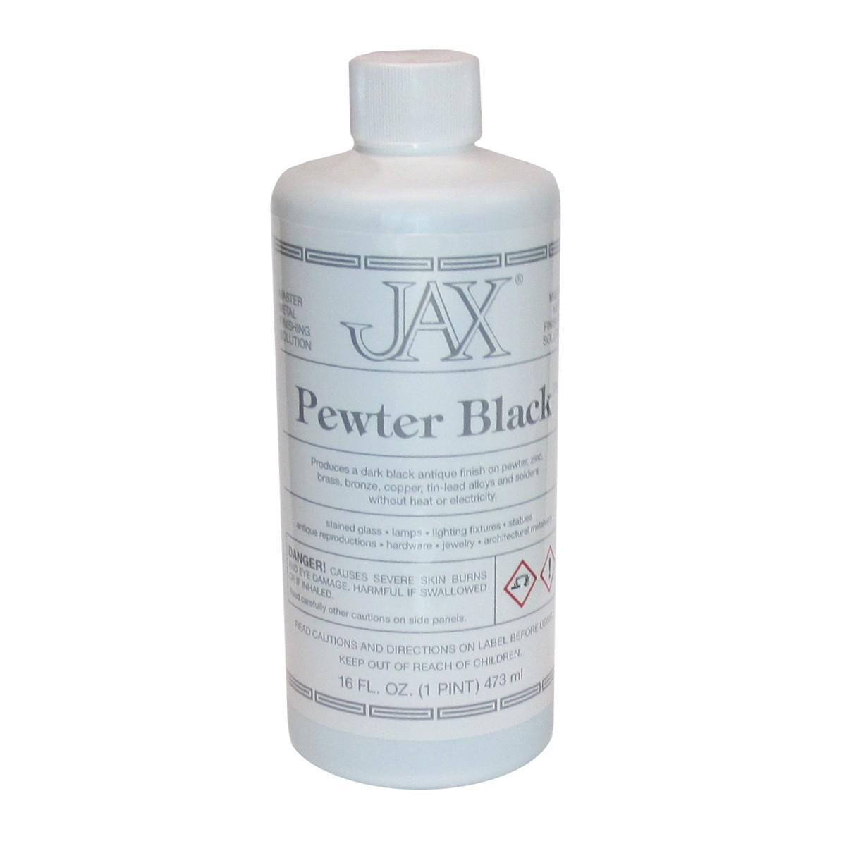 Jax Pewter Black Blackener Stained Glass Patina Tools Supplies - 16 oz.  Pint - Tony's Restaurant in Alton, IL