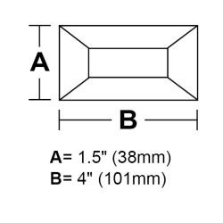 BV154-1.5&#34;x 4&#34; Rectangle Bevel 