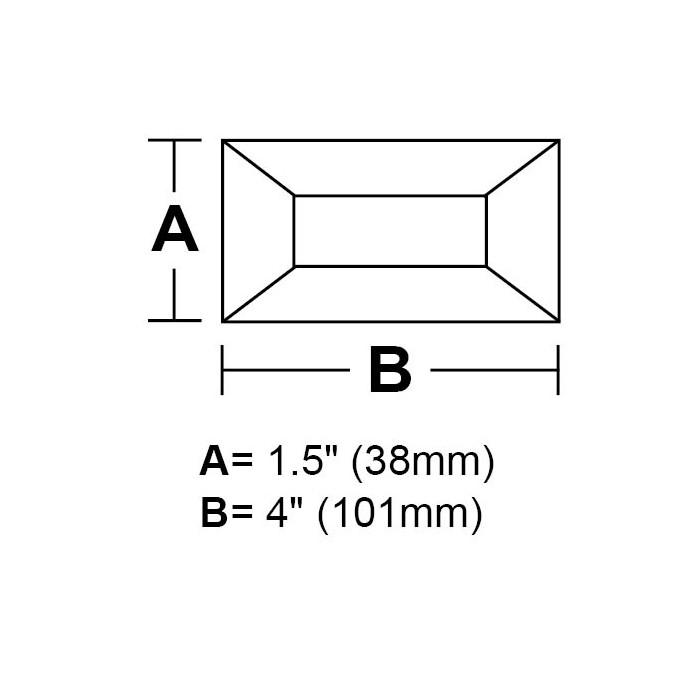 BV154-1.5&#34;x 4&#34; Rectangle Bevel 