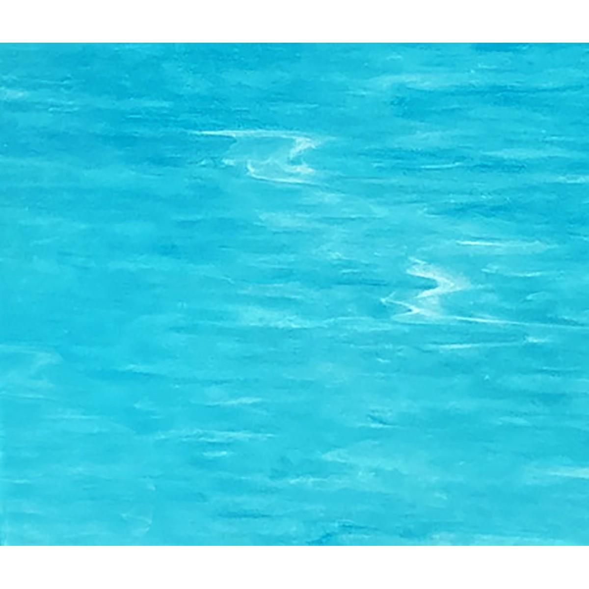 DG1106H Designer Glass TurquoiseAqua/White Opal Rainbow Art Glass