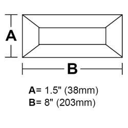 BV158-1.5&#34;x 8&#34; Rectangle Bevel
