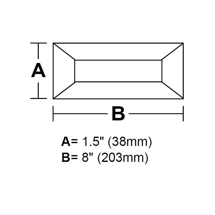 BV158-1.5&#34;x 8&#34; Rectangle Bevel