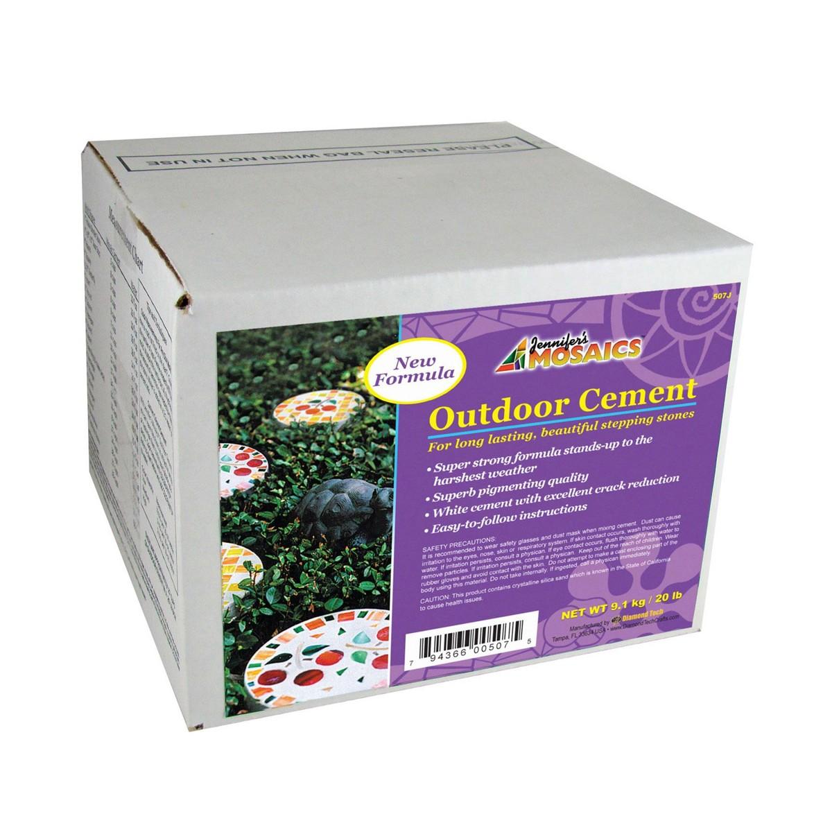 10995Outdoor White Cement 20lbs. Rainbow Art Glass