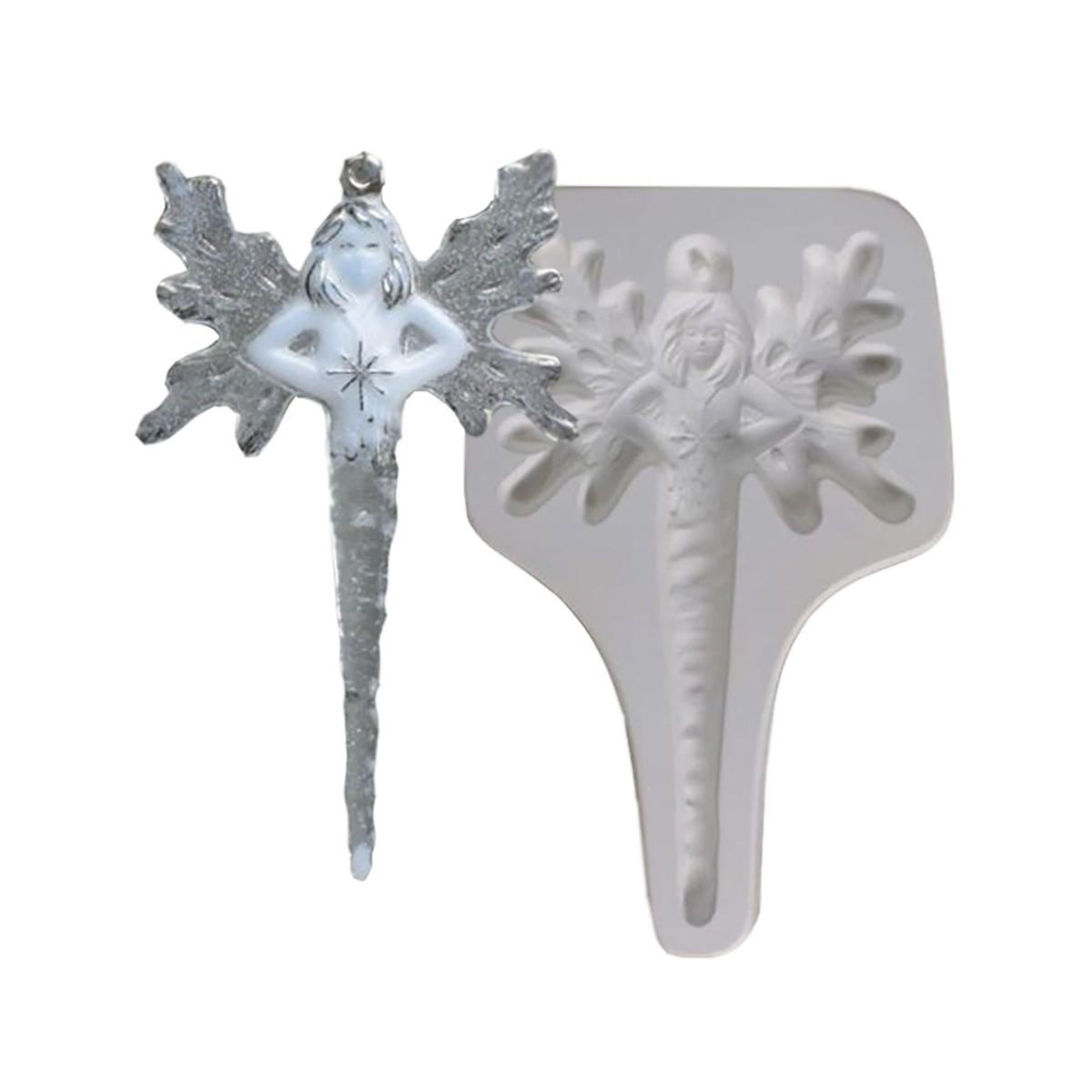 47384-Frost Fairy Icicle Mold Rainbow Art Glass