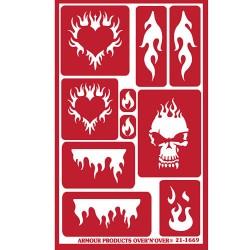 93030 - Etching Stencil Flames