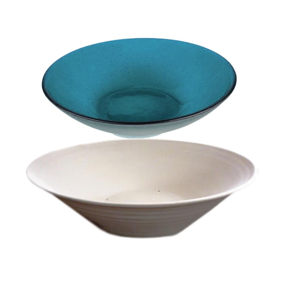 47788Round Deep Bowl Mold 11" Rainbow Art Glass