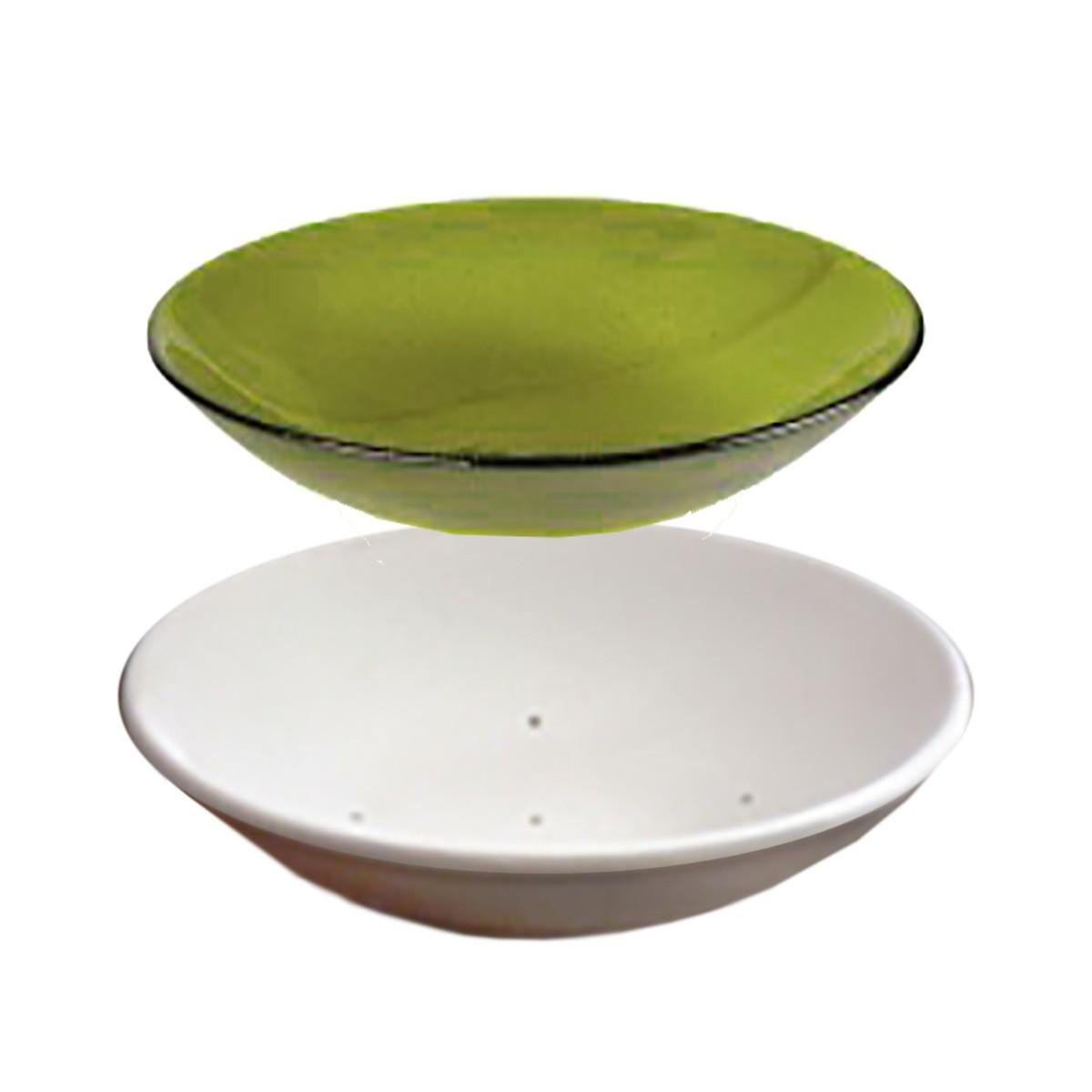 47793Round Bowl Mold 6" Rainbow Art Glass