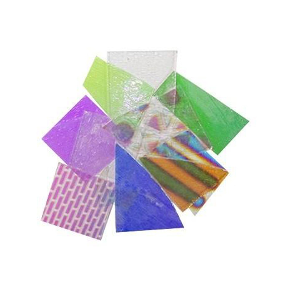 74572-1/4lb. CBS Dichroic Glass Jewelry Pack Thin Clear 90 COE