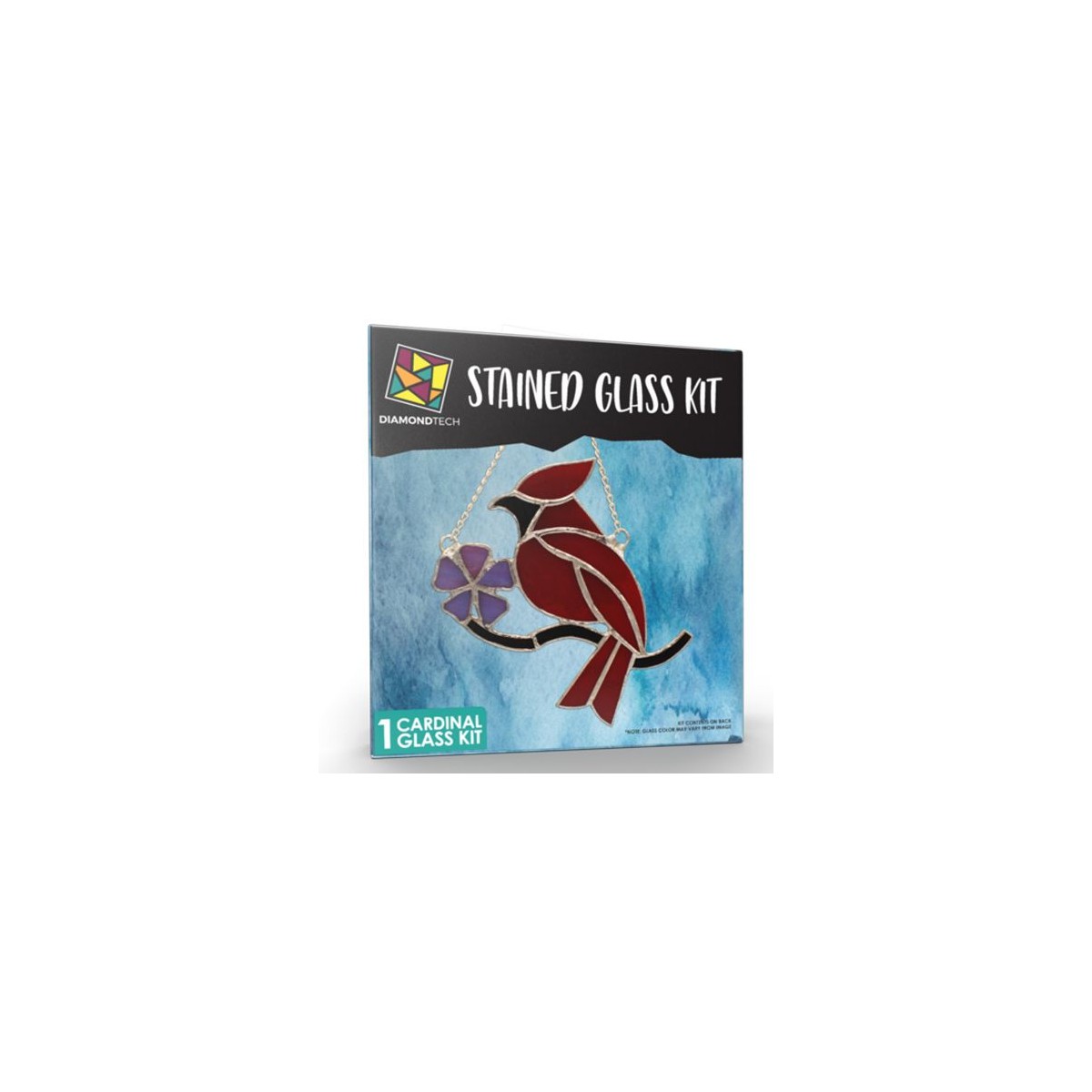 43607- Cardinal Pre-Cut Stained Glass Kit | Rainbow Art Glass